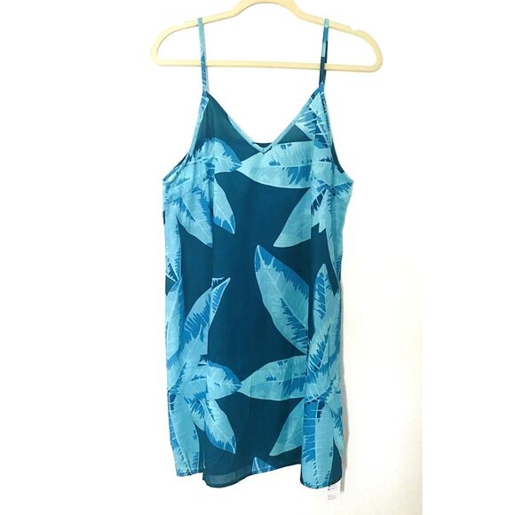 NWT Cupshe Tropical Big Leaves Strappy Lightweight Cover Up Summer Beachwear L - Picture 1 of 7